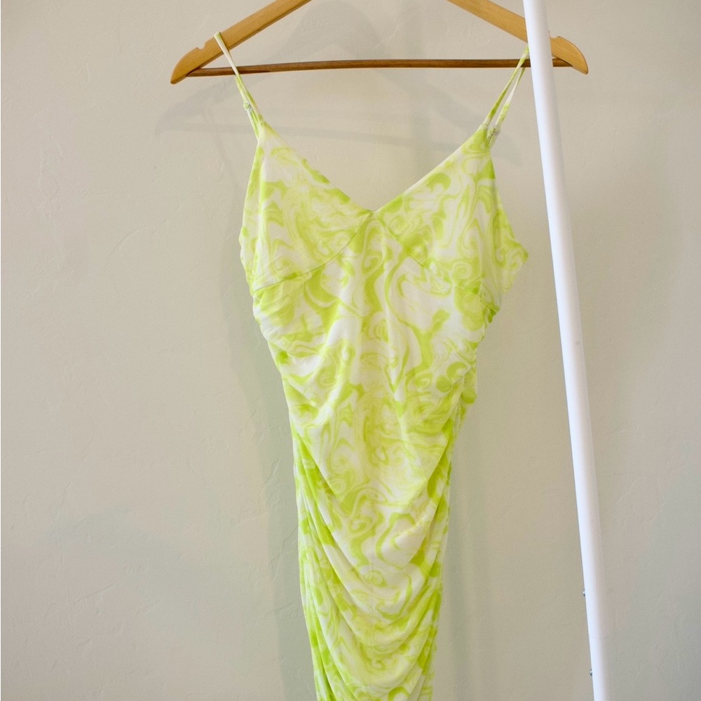 Nordstrom Lime Swirl Mini Dress